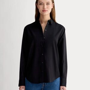 Everlane Black Cotton Button-Down Shirt Size 14 Large